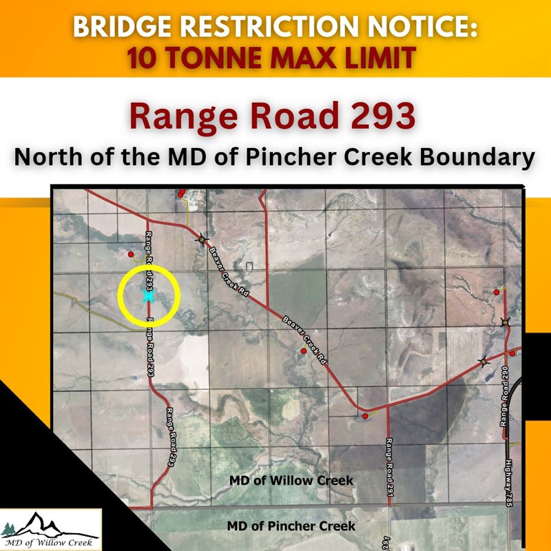 Bridge Restriction Notice - 10 Tonne Max